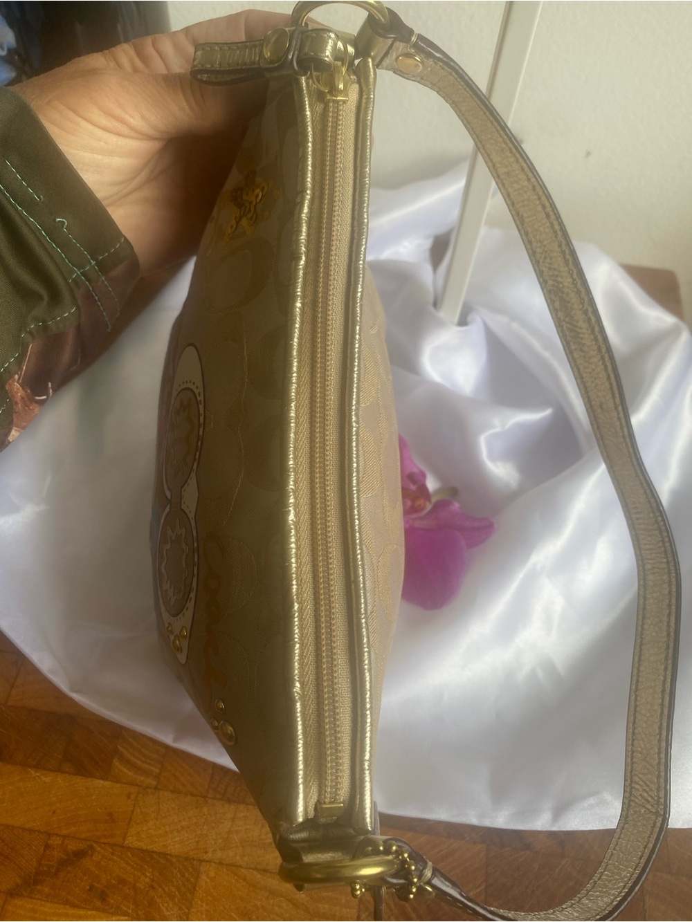 Coach Poppy Sunglasses Graphic Mini Bag • Signature C Canvas • EUC - Picture 6 of 9